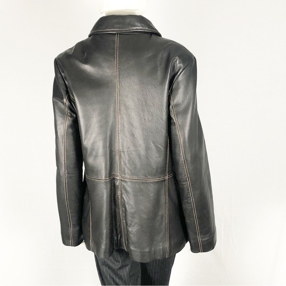 🖤 Jessica Black Genuine Leather Jacket | Zip-Up | Size Large🖤 - Picture 12 of 15